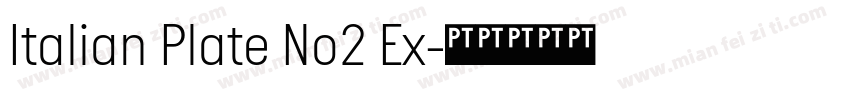 Italian Plate No2 Ex字体转换